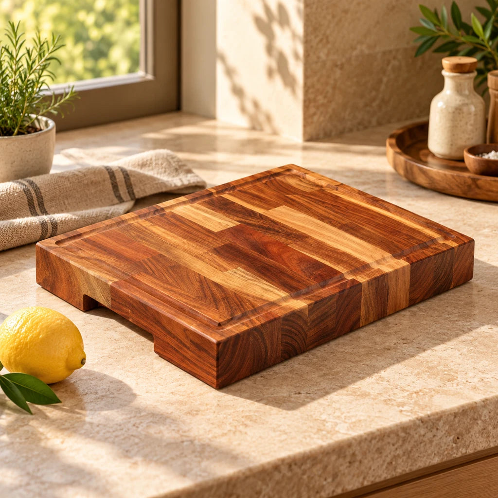 Solid Acacia Cutting Board with Juice Groove — view 4