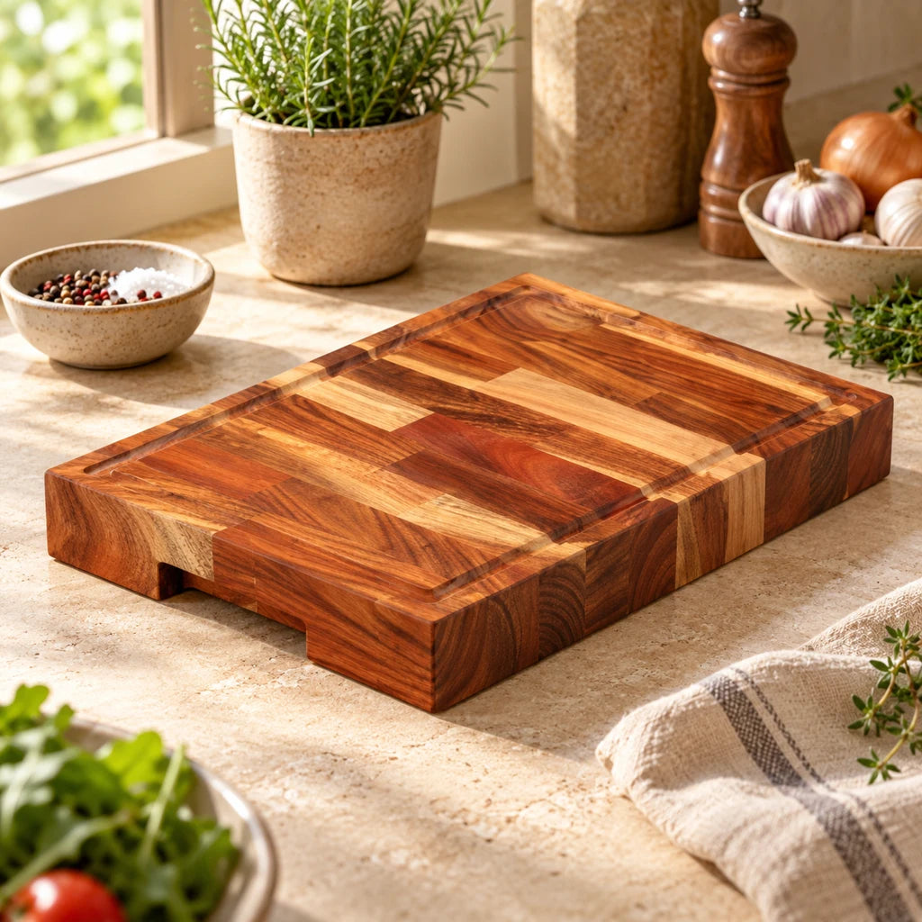 Solid Acacia Cutting Board with Juice Groove — view 5