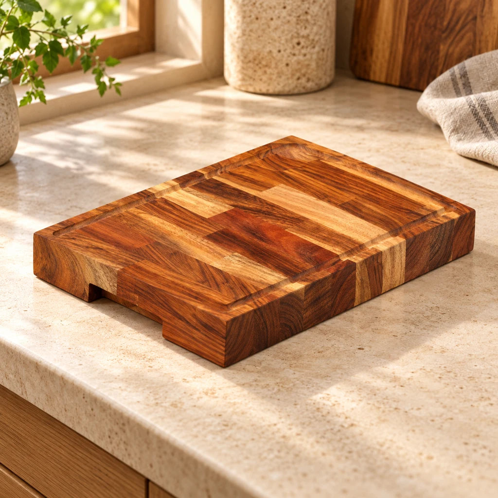 Solid Acacia Cutting Board with Juice Groove — view 6