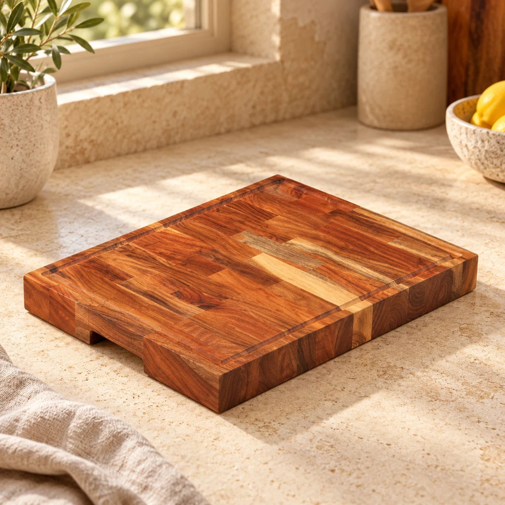 Solid Acacia Cutting Board with Juice Groove — view 7