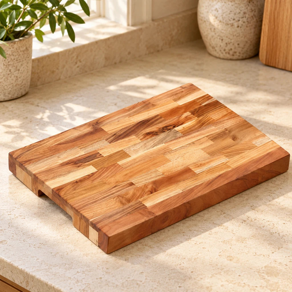 Striped Solid Acacia Cutting Board