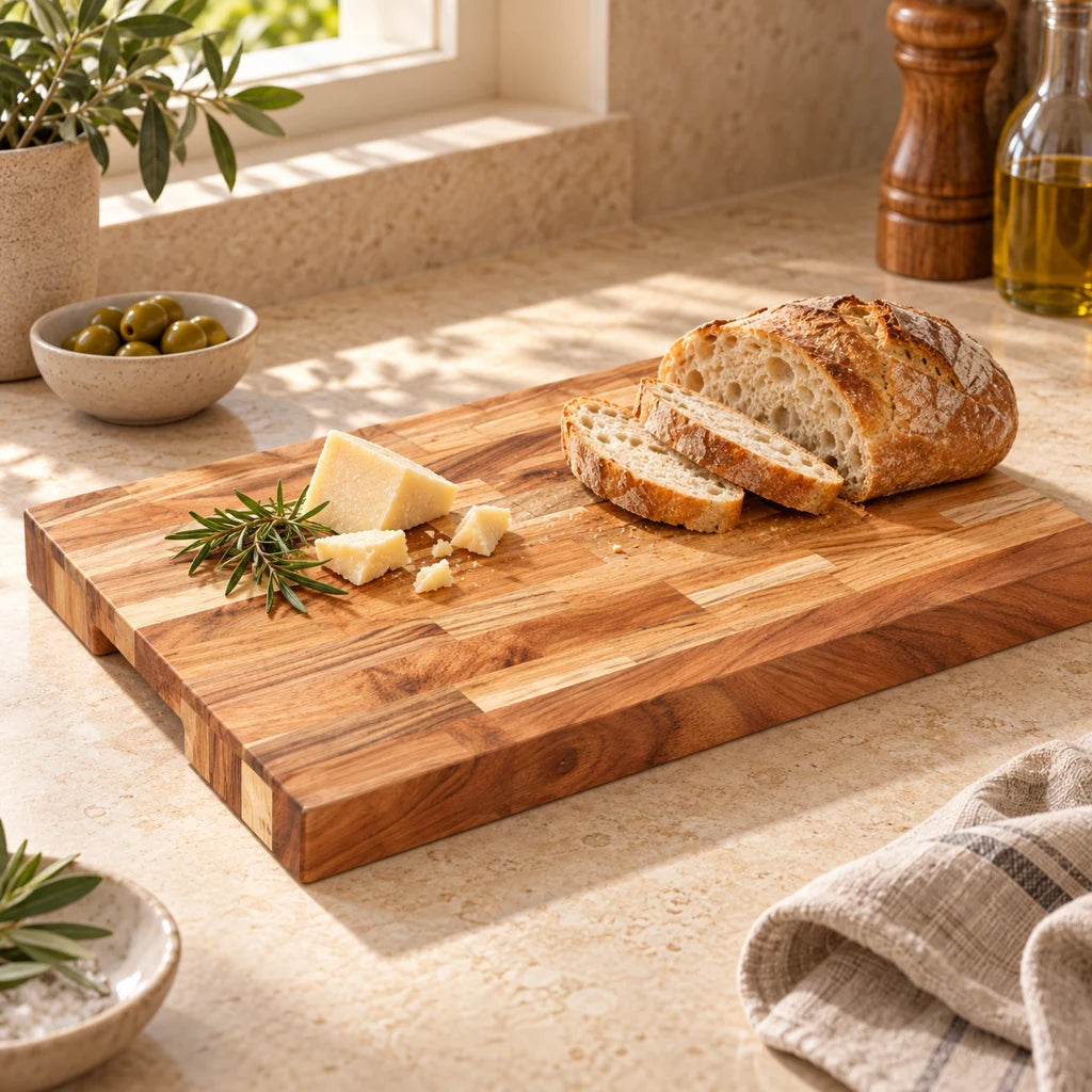 Striped Solid Acacia Cutting Board — view 5