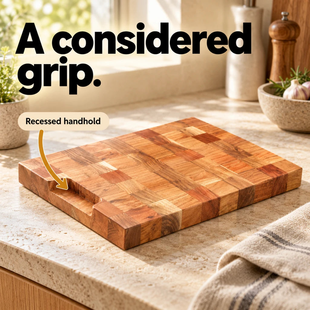 Solid Acacia Block Cutting Board — view 3