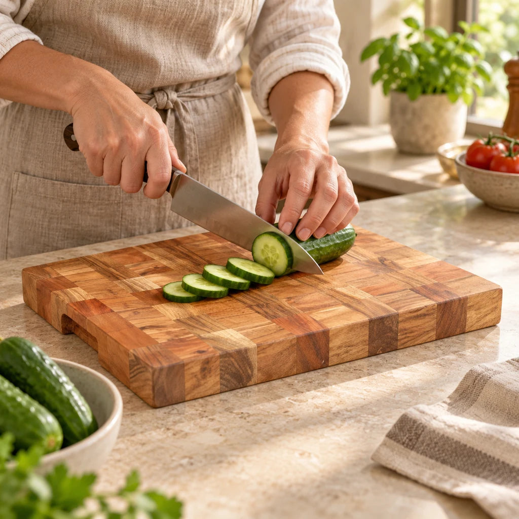 Solid Acacia Block Cutting Board — view 4