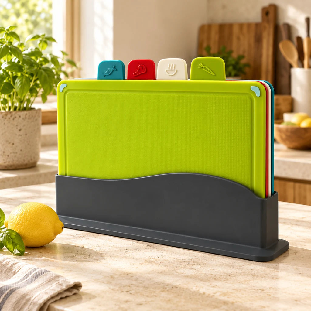 Cutting Boards with Storage Stand, Set of 4 — view 4