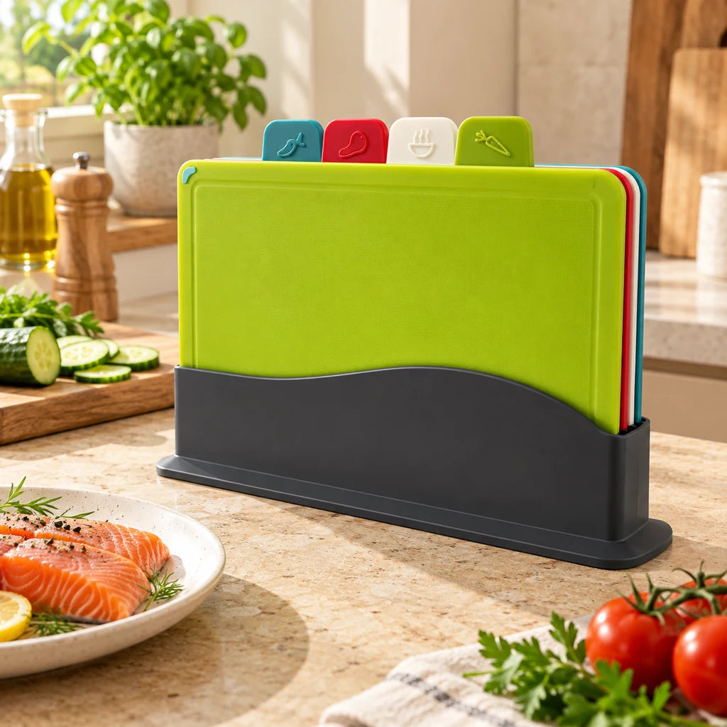 Cutting Boards with Storage Stand, Set of 4 — view 5