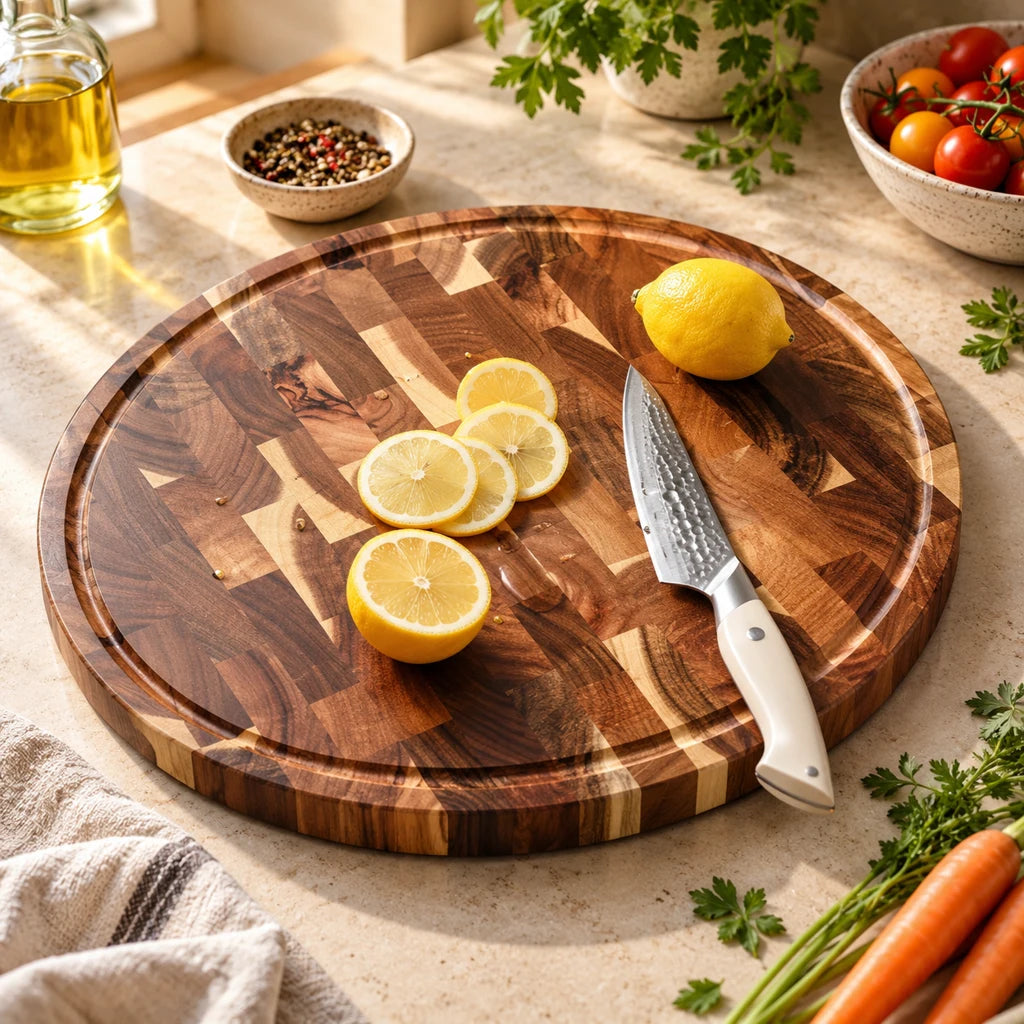 Xinzuo Round Acacia Cutting Board — view 4