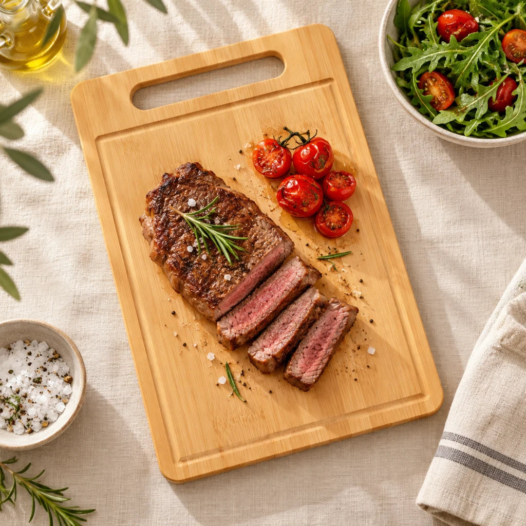 Thick Rectangular Bamboo Cutting Board — view 4
