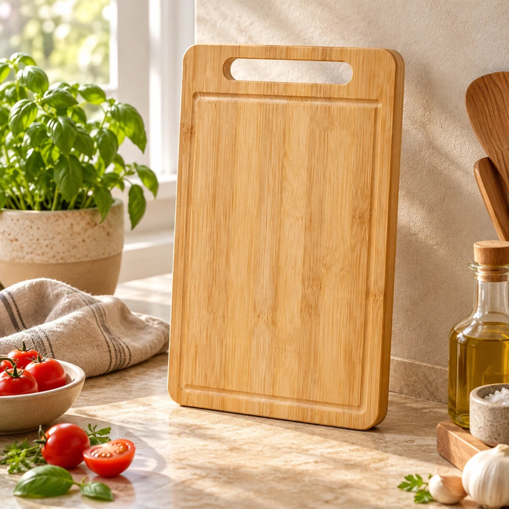Thick Rectangular Bamboo Cutting Board — view 6