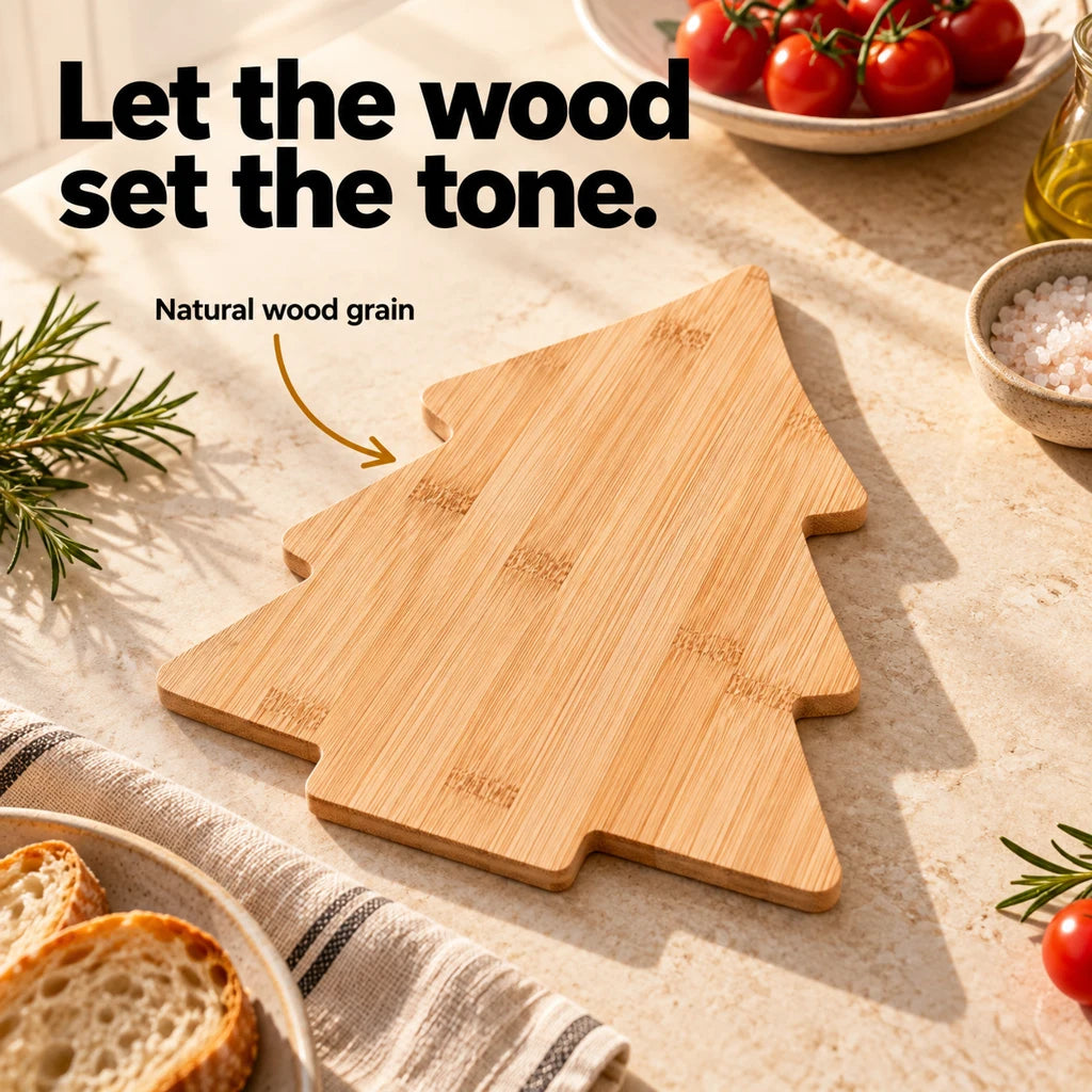 Christmas Tree Bamboo Cheese Board — view 3