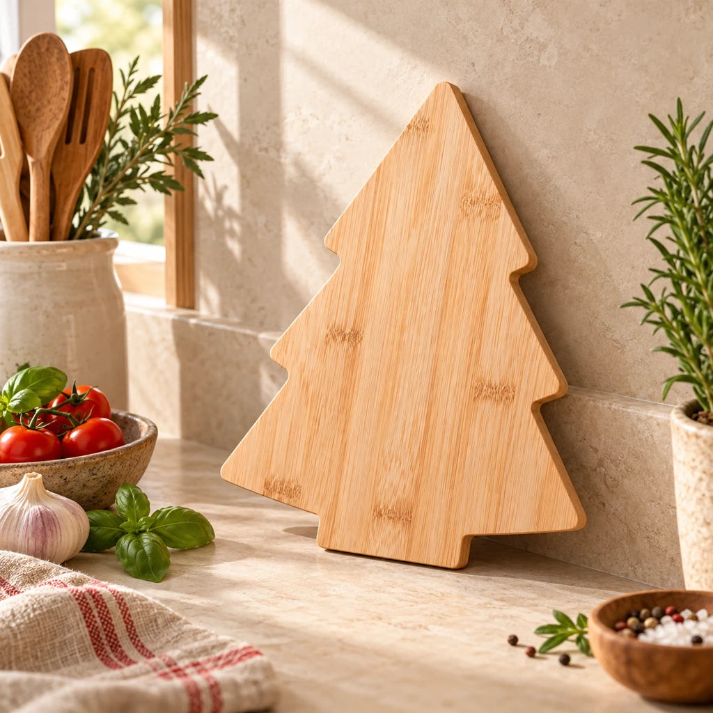 Christmas Tree Bamboo Cheese Board — view 5