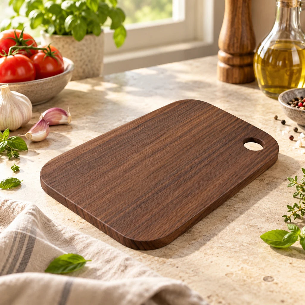 Portable Wooden Cutting Board with Hanging Holes — view 4
