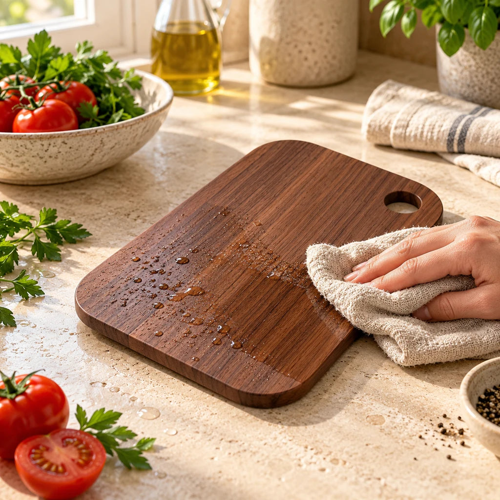 Portable Wooden Cutting Board with Hanging Holes — view 5