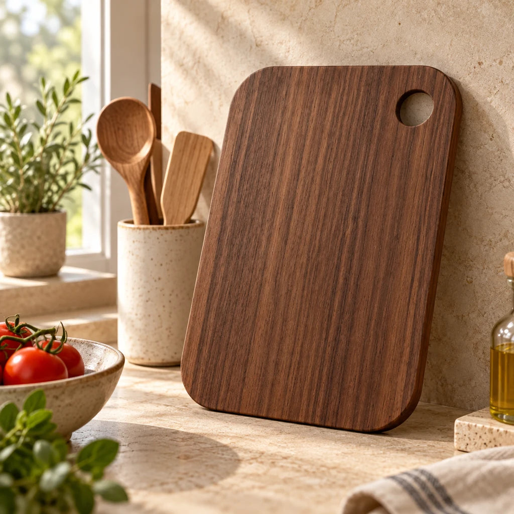 Portable Wooden Cutting Board with Hanging Holes — view 7
