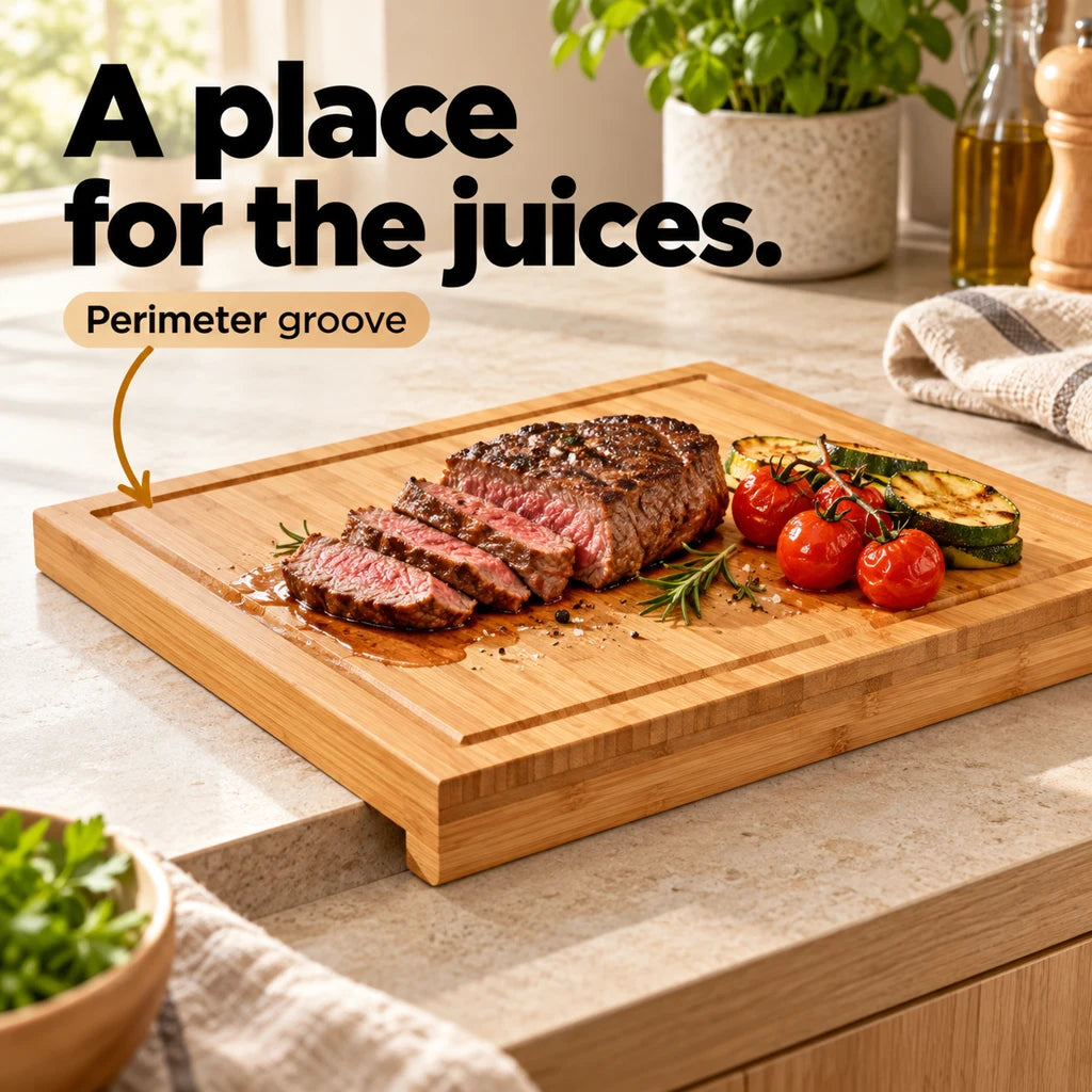 Starley Natural Bamboo Cutting Board — view 3