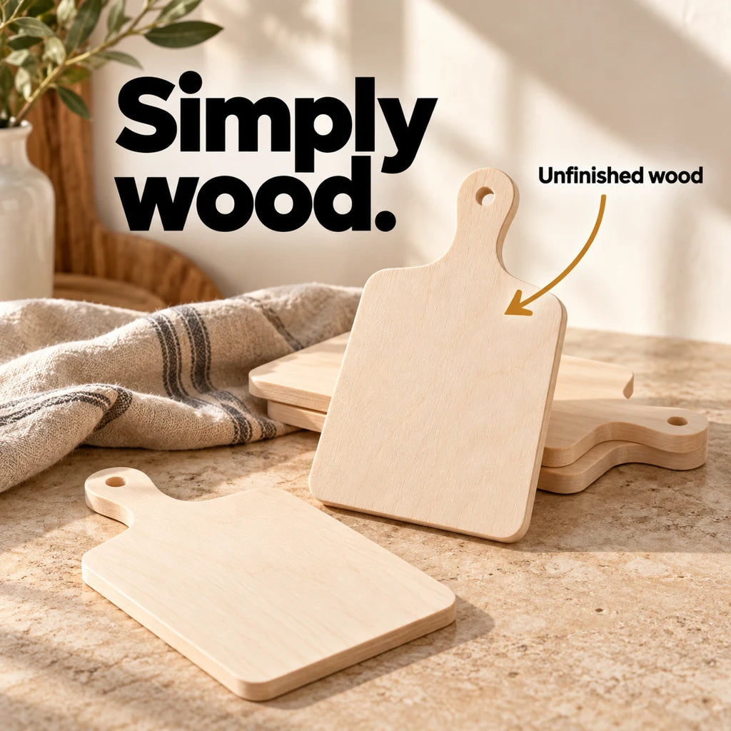 Small Unfinished Wooden Boards, Set of 10 — view 2