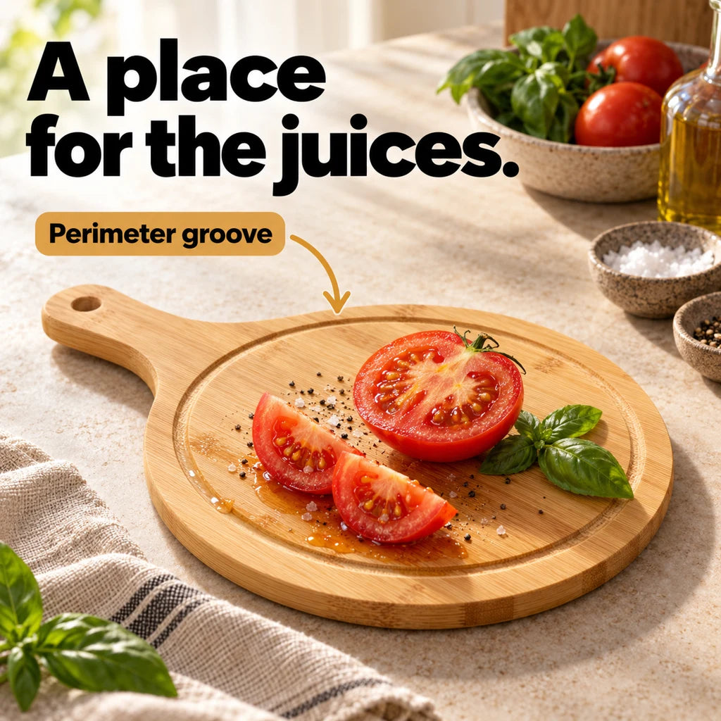 Round Bamboo Cutting Board — view 2