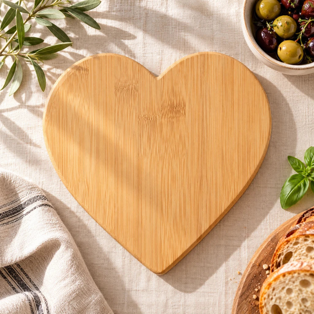 Heart-Shaped Bamboo Cutting Board — view 4