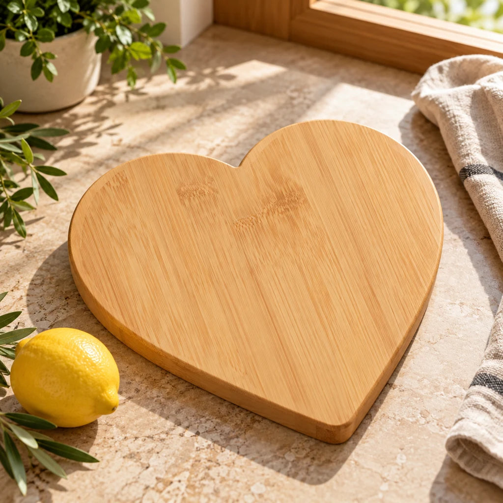 Heart-Shaped Bamboo Cutting Board — view 5