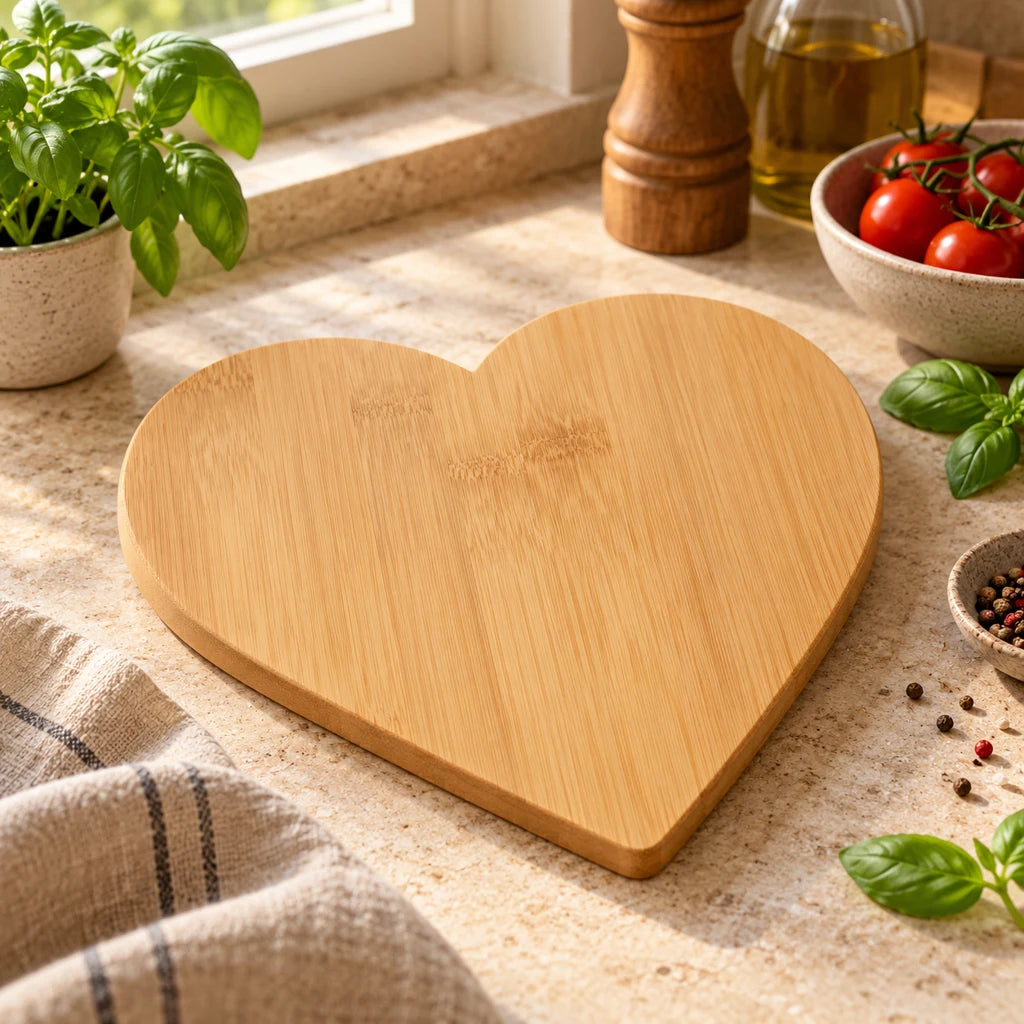 Heart-Shaped Bamboo Cutting Board — view 6