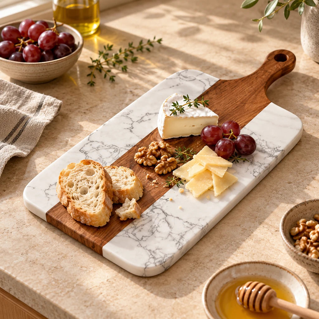 Wood and Marble Cutting Board — view 4