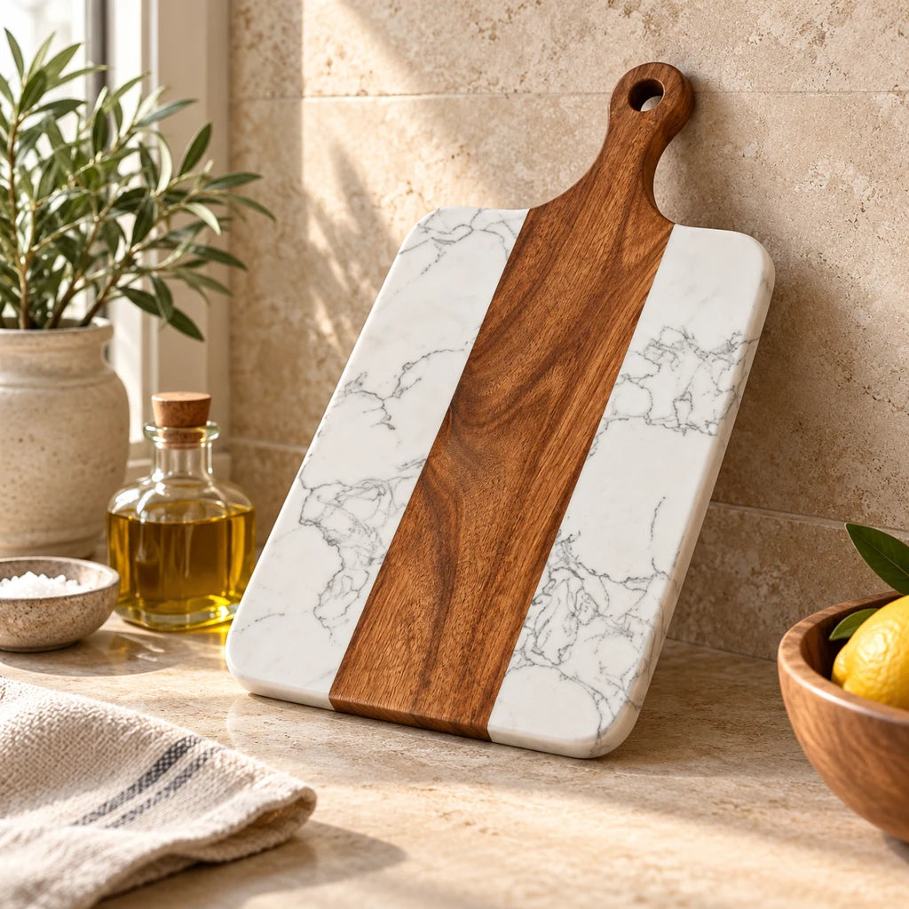 Wood and Marble Cutting Board — view 5