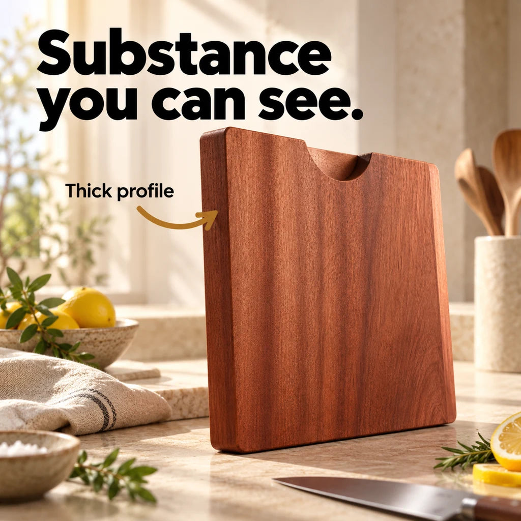 Thick Solid Wood Cutting Board — view 2