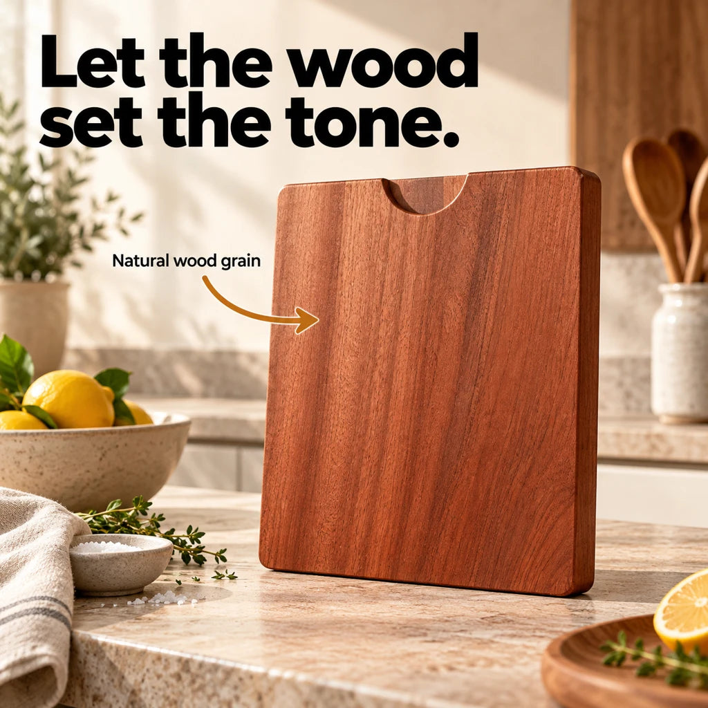 Thick Solid Wood Cutting Board — view 3