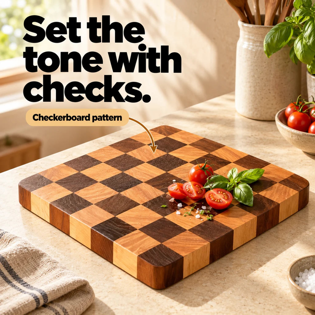 Beech Checkerboard Cutting Board — view 2