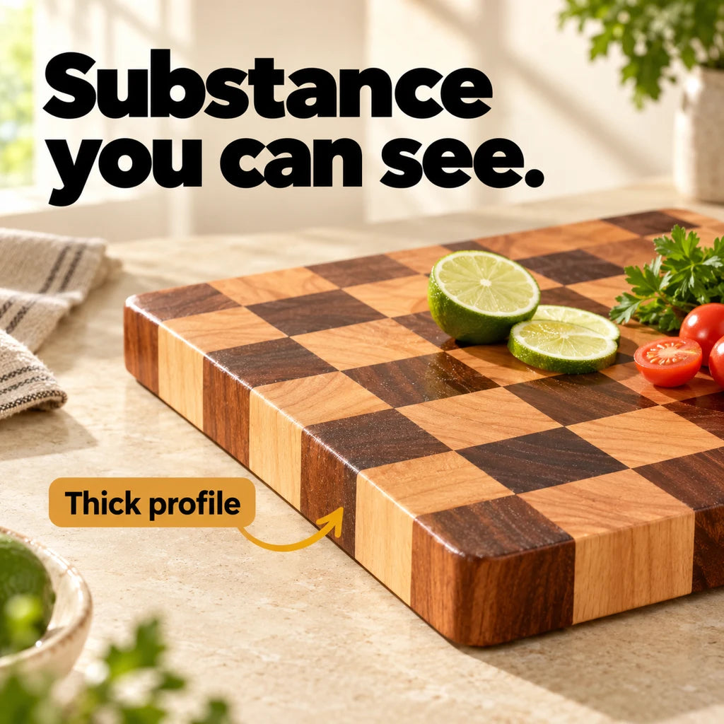 Beech Checkerboard Cutting Board — view 3