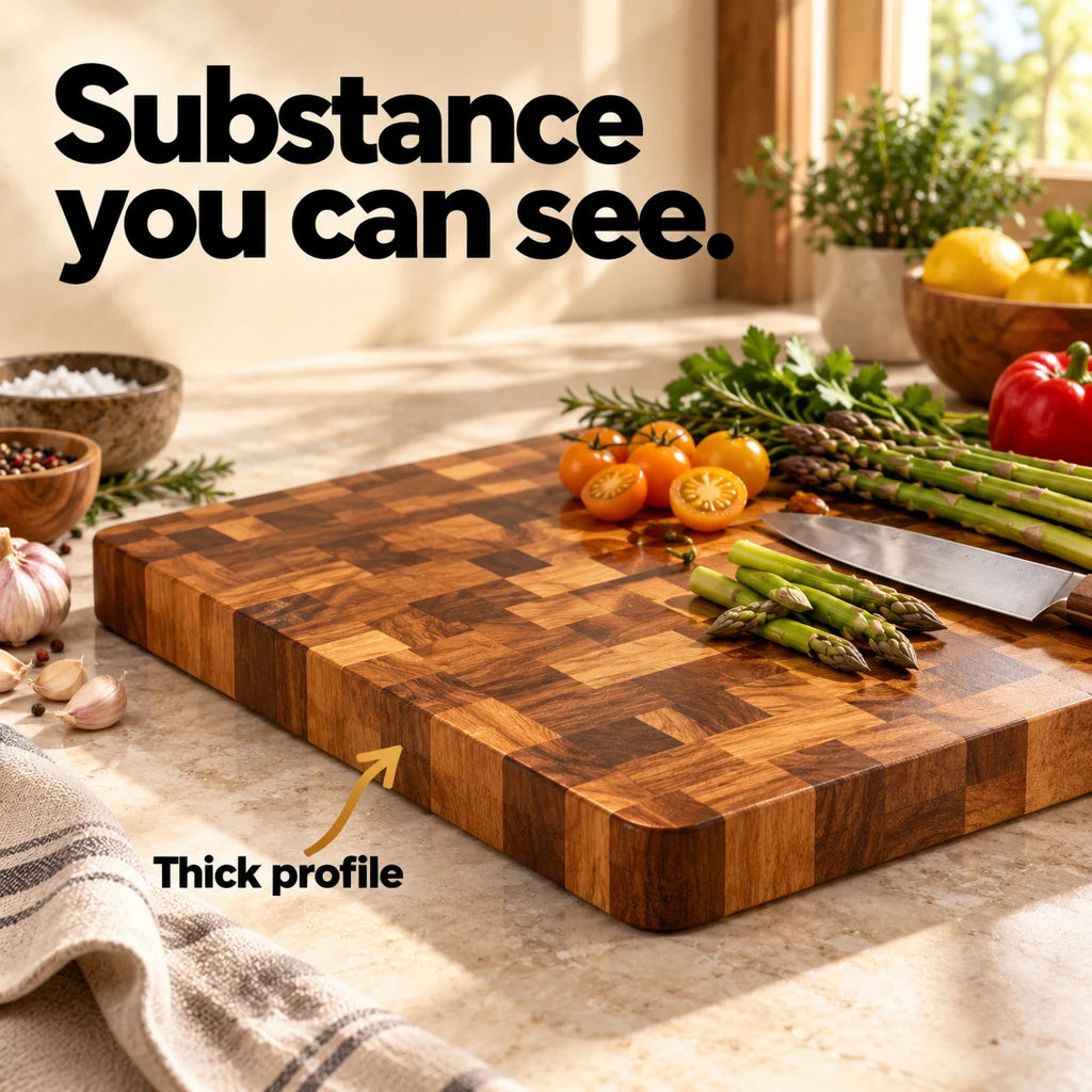 Large Reversible Acacia Cutting Board — view 3