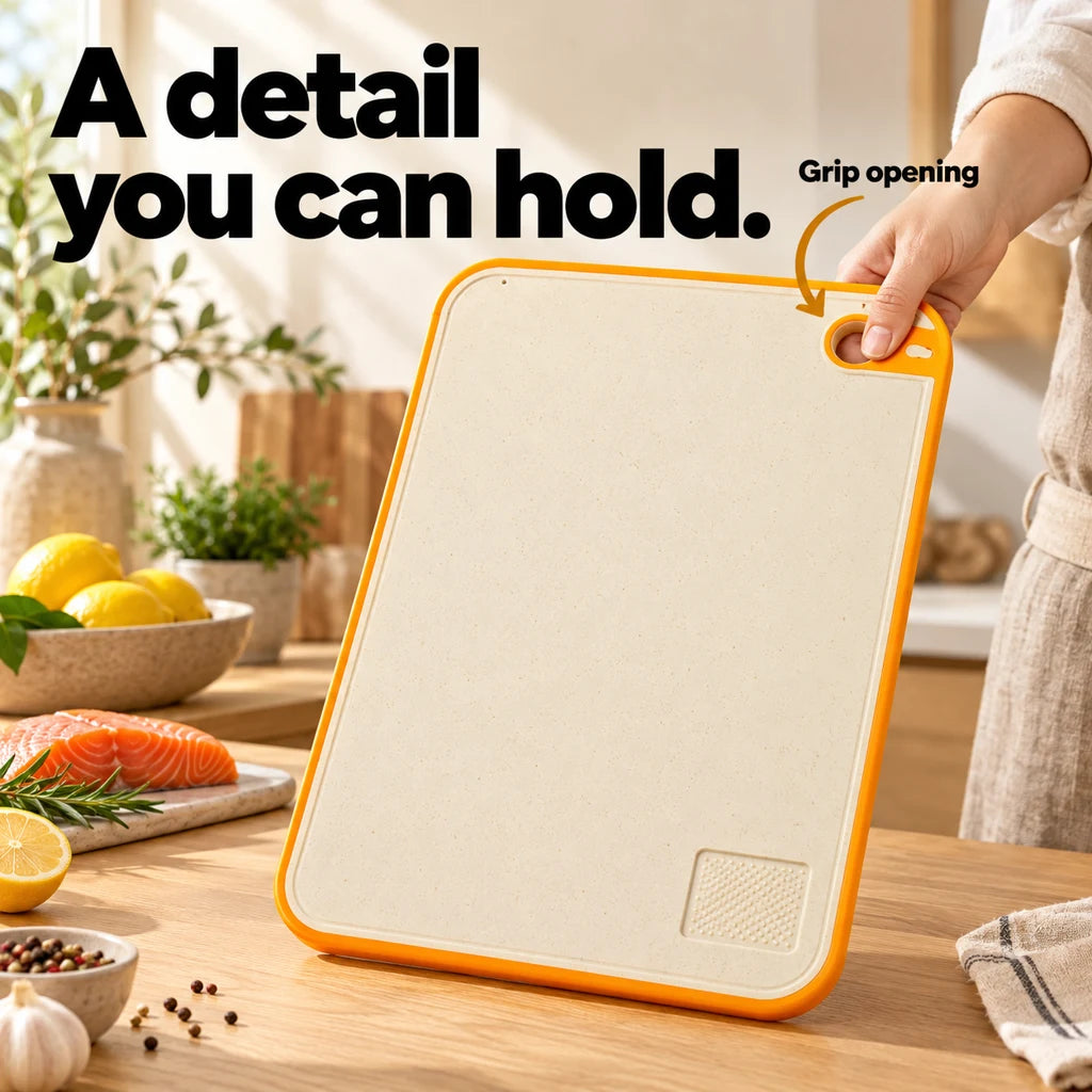 Dual-Sided Wheat Straw Cutting Board — view 2