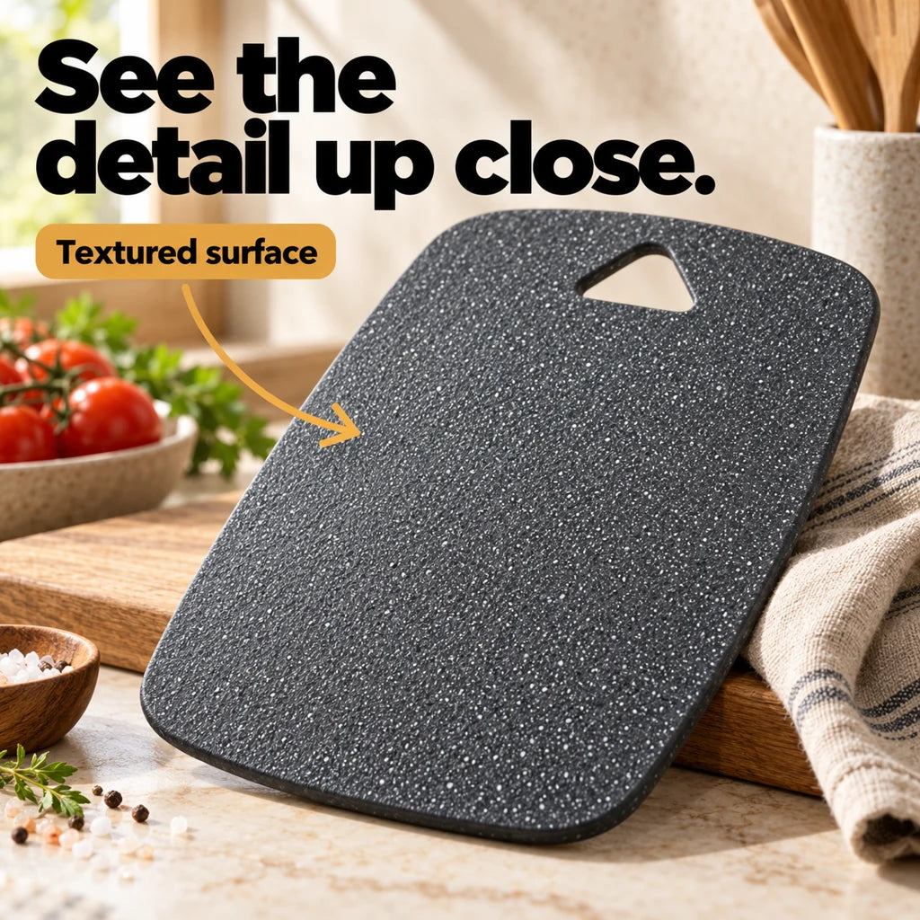 Marble-Look Reversible Plastic Cutting Board — view 3