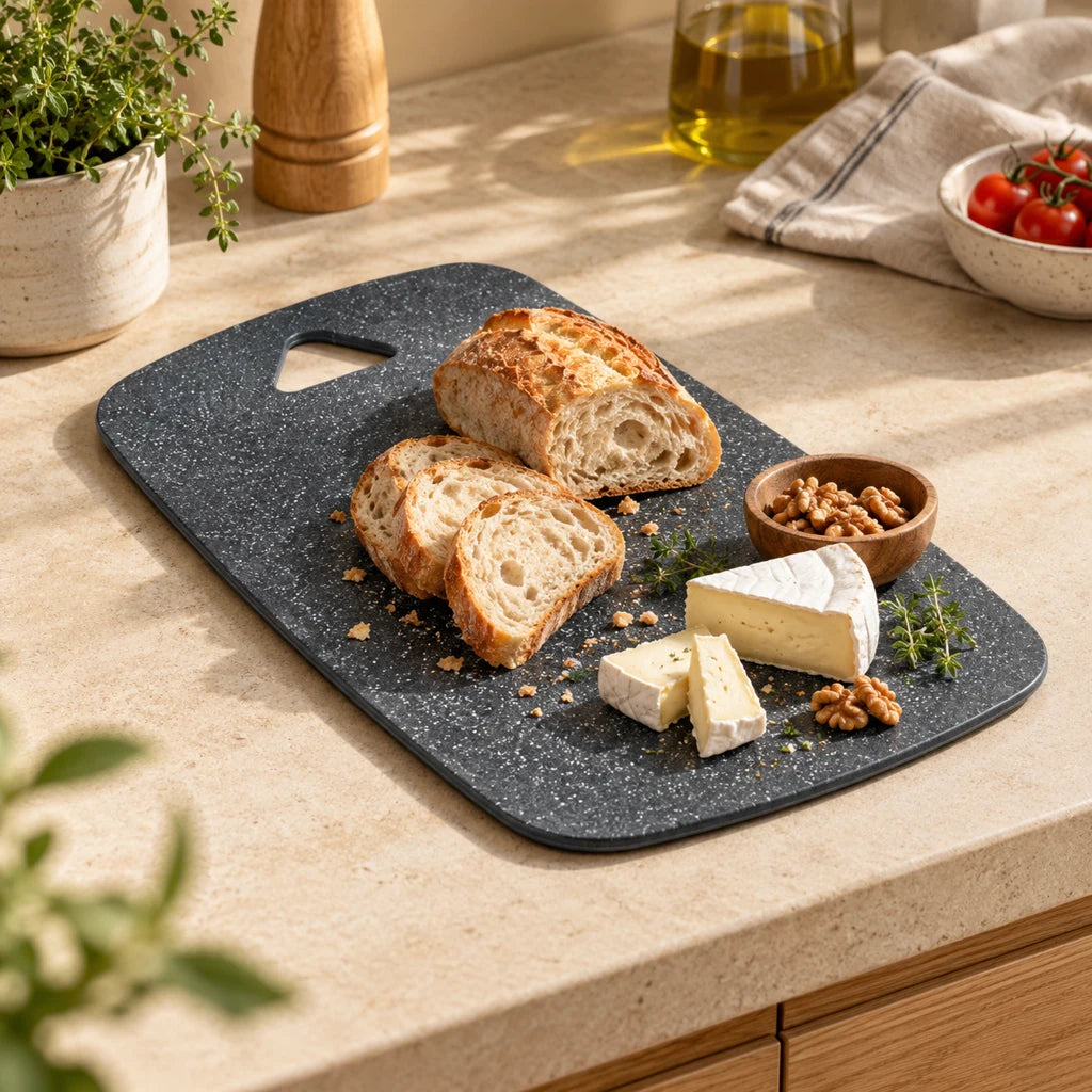 Marble-Look Reversible Plastic Cutting Board — view 5