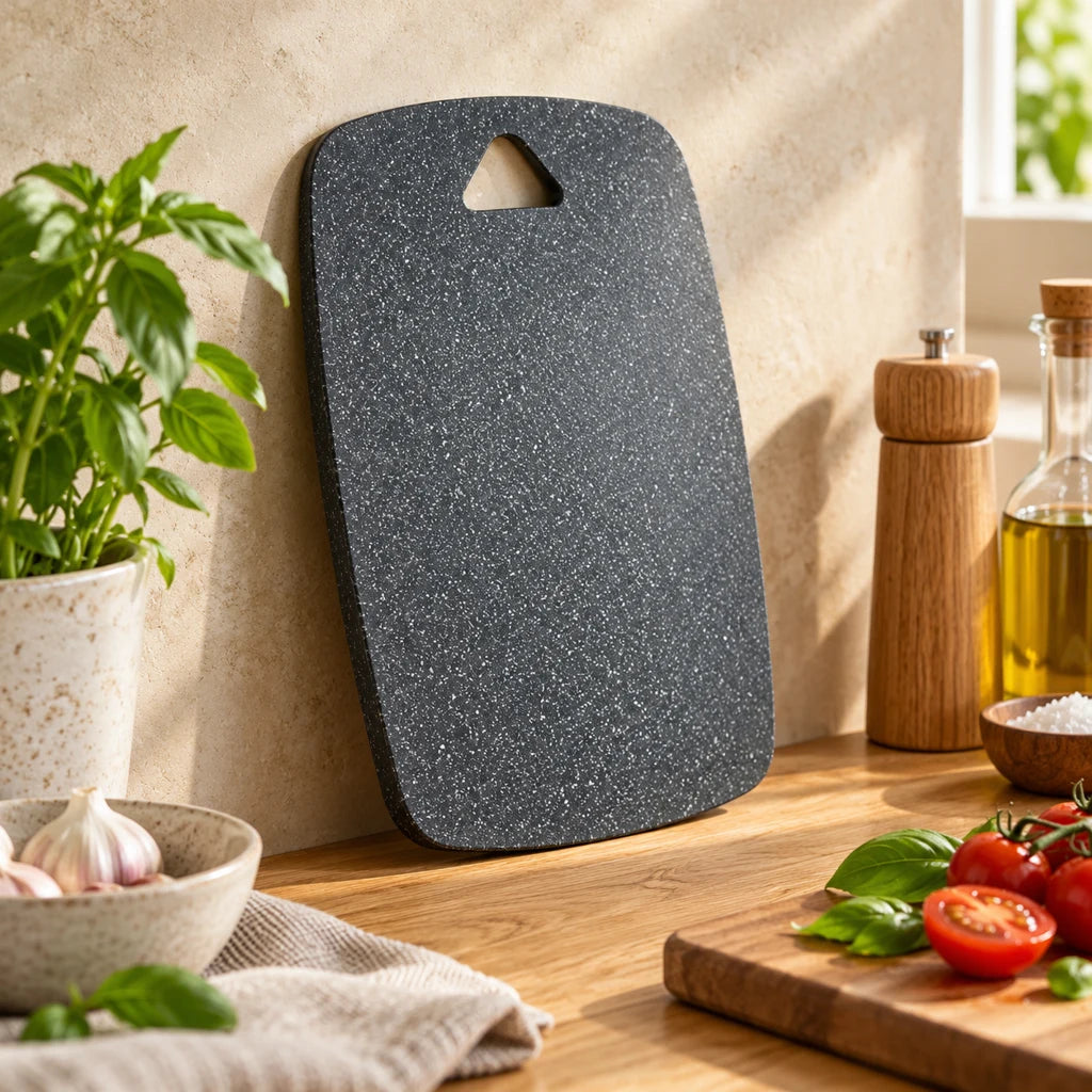 Marble-Look Reversible Plastic Cutting Board — view 6