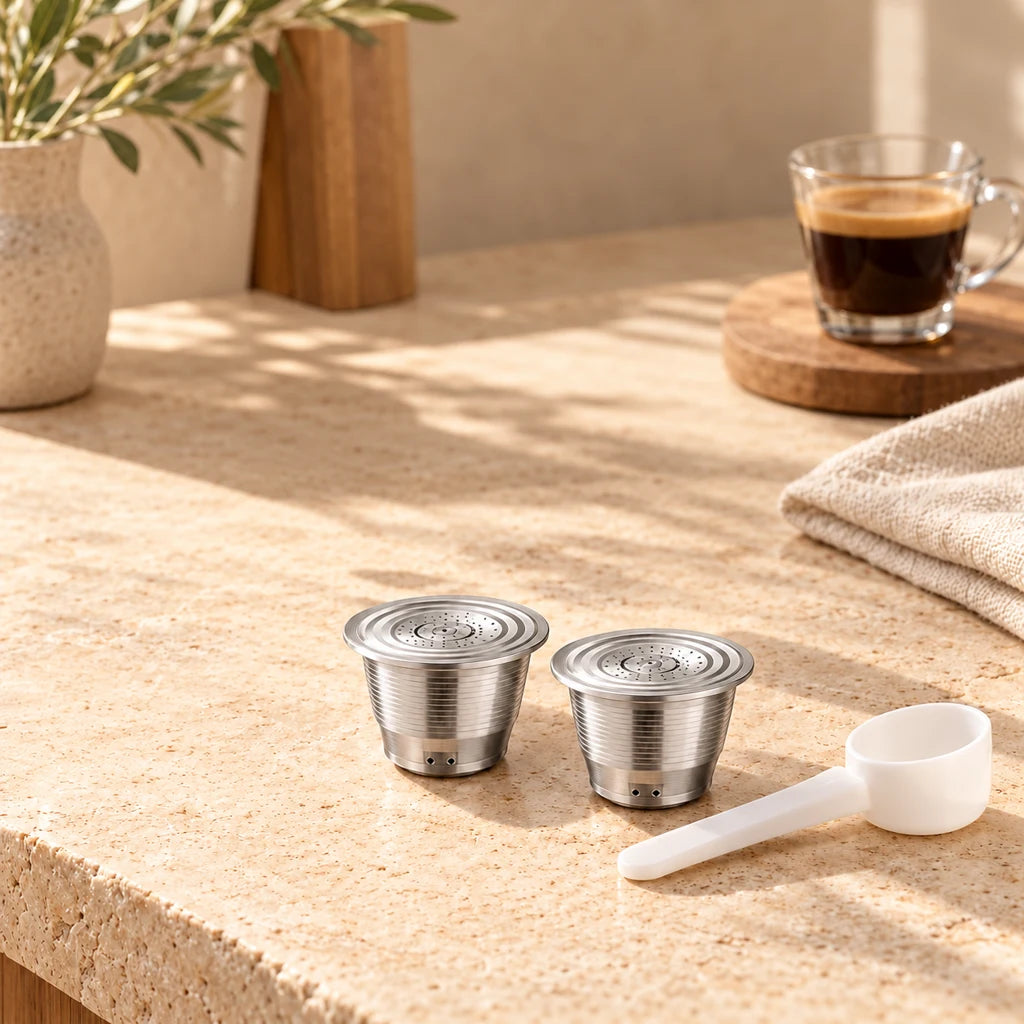 Reusable Nespresso stainless steel capsule — view 2