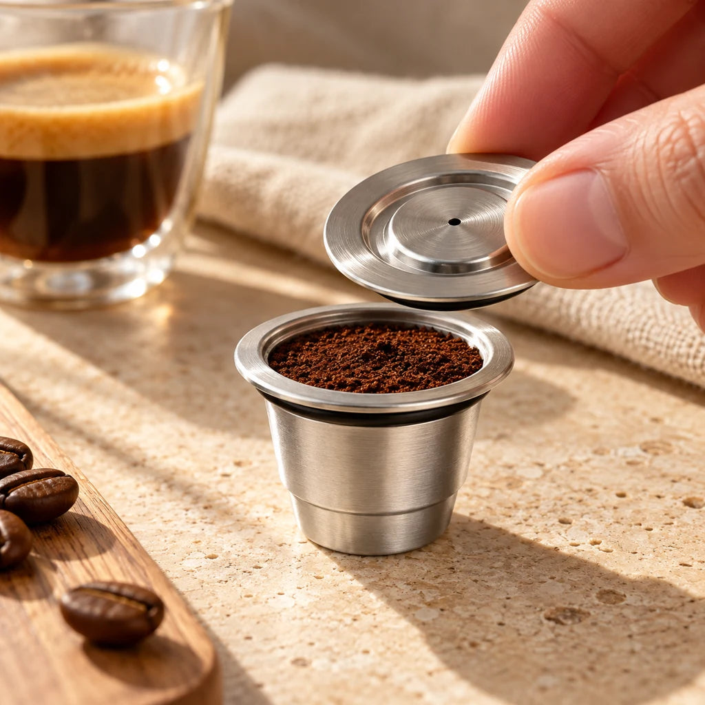 Reusable Nespresso Vertuo Coffee Capsule - Stainless Steel — view 2