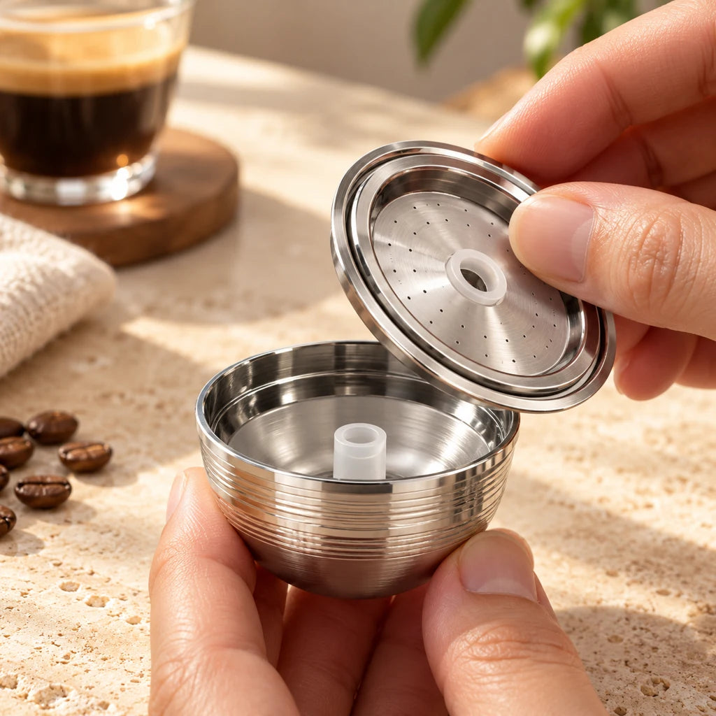 Stainless Steel Vertuo Coffee Pod — view 2