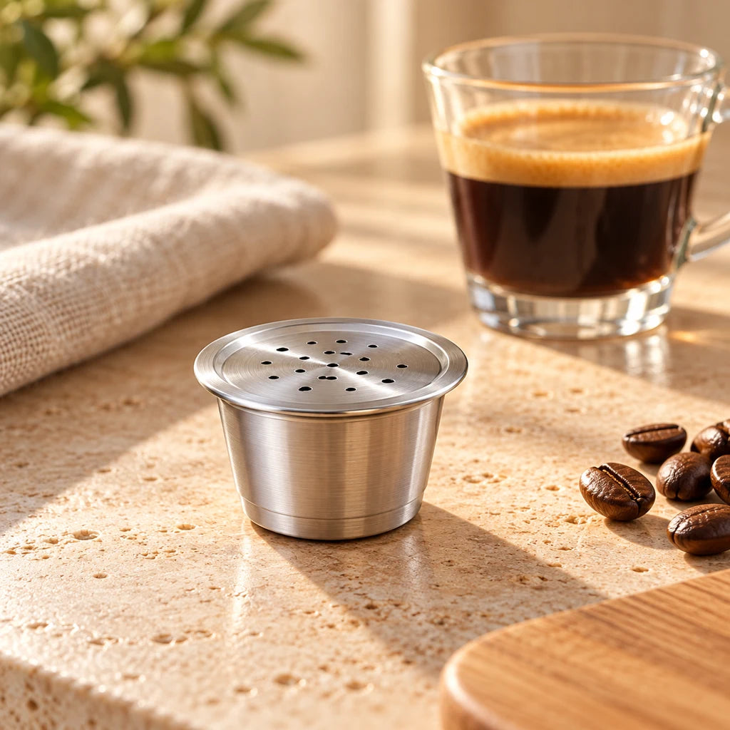 Reusable Stainless Steel Nespresso Coffee Pods with Filter