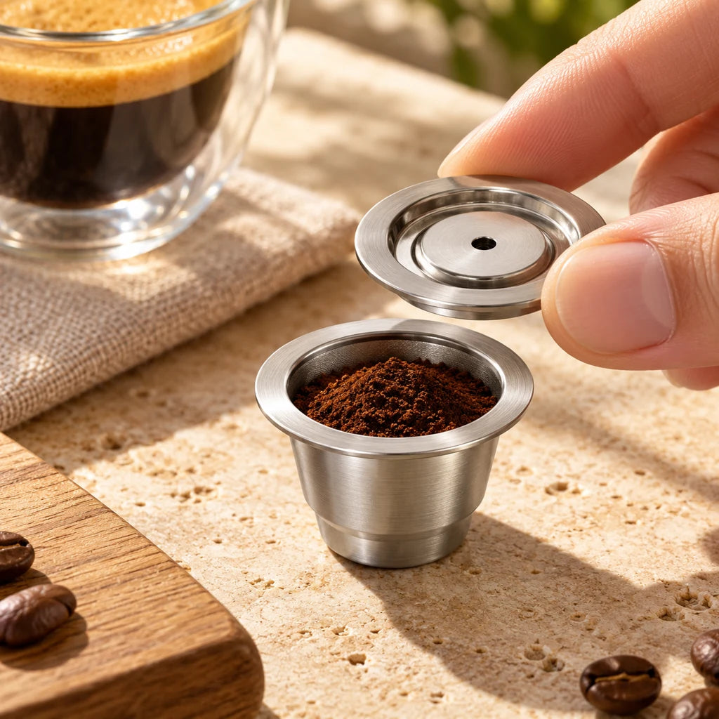 Reusable Stainless Steel Coffee Pods for Barista Espresso — view 2