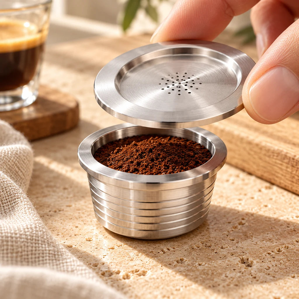 Reusable Stainless Steel Capsules for Delta Q — view 2
