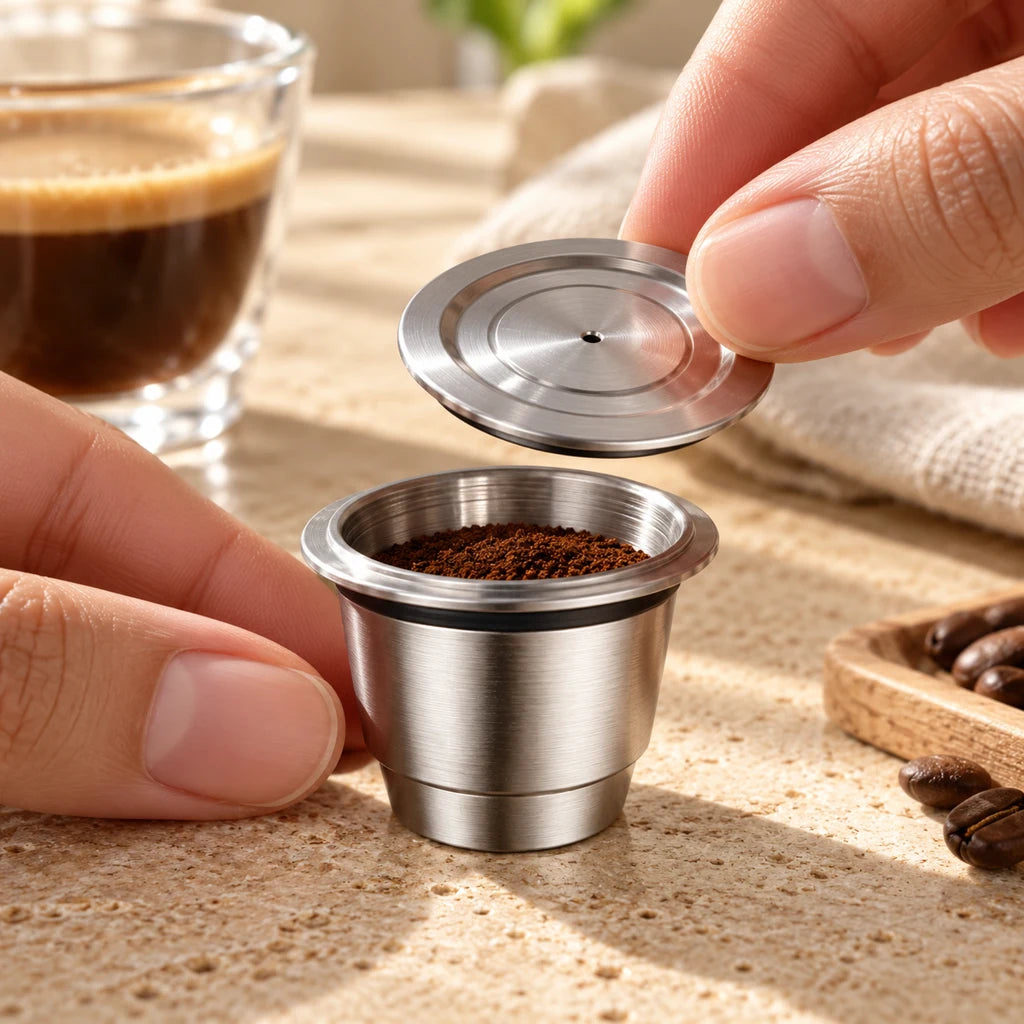Reusable Coffee Capsules for Nespresso - Stainless Steel Filter — view 2