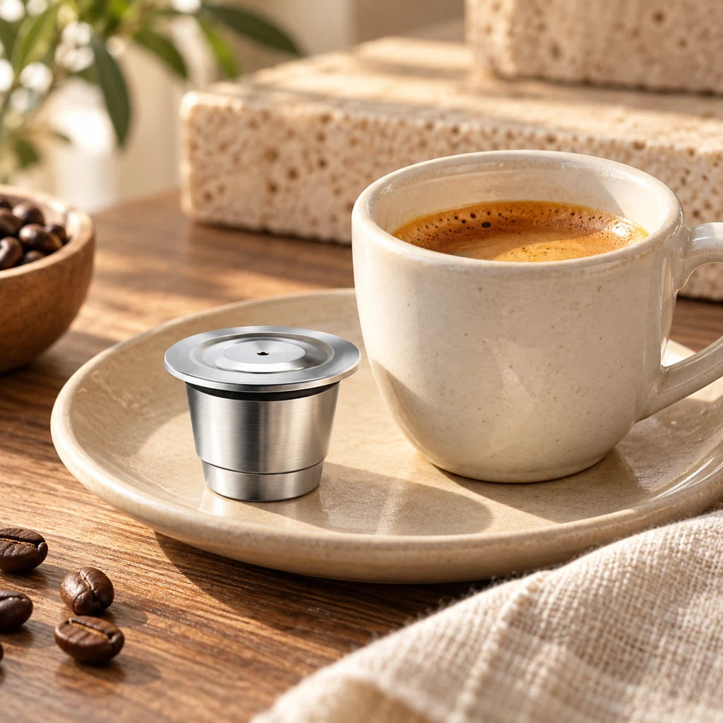 Reusable Coffee Capsules for Nespresso - Stainless Steel Filter — view 4