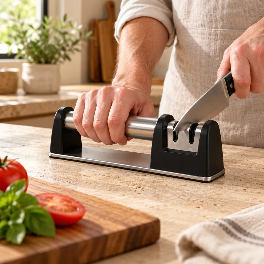 2-stage kitchen knife sharpener — view 2