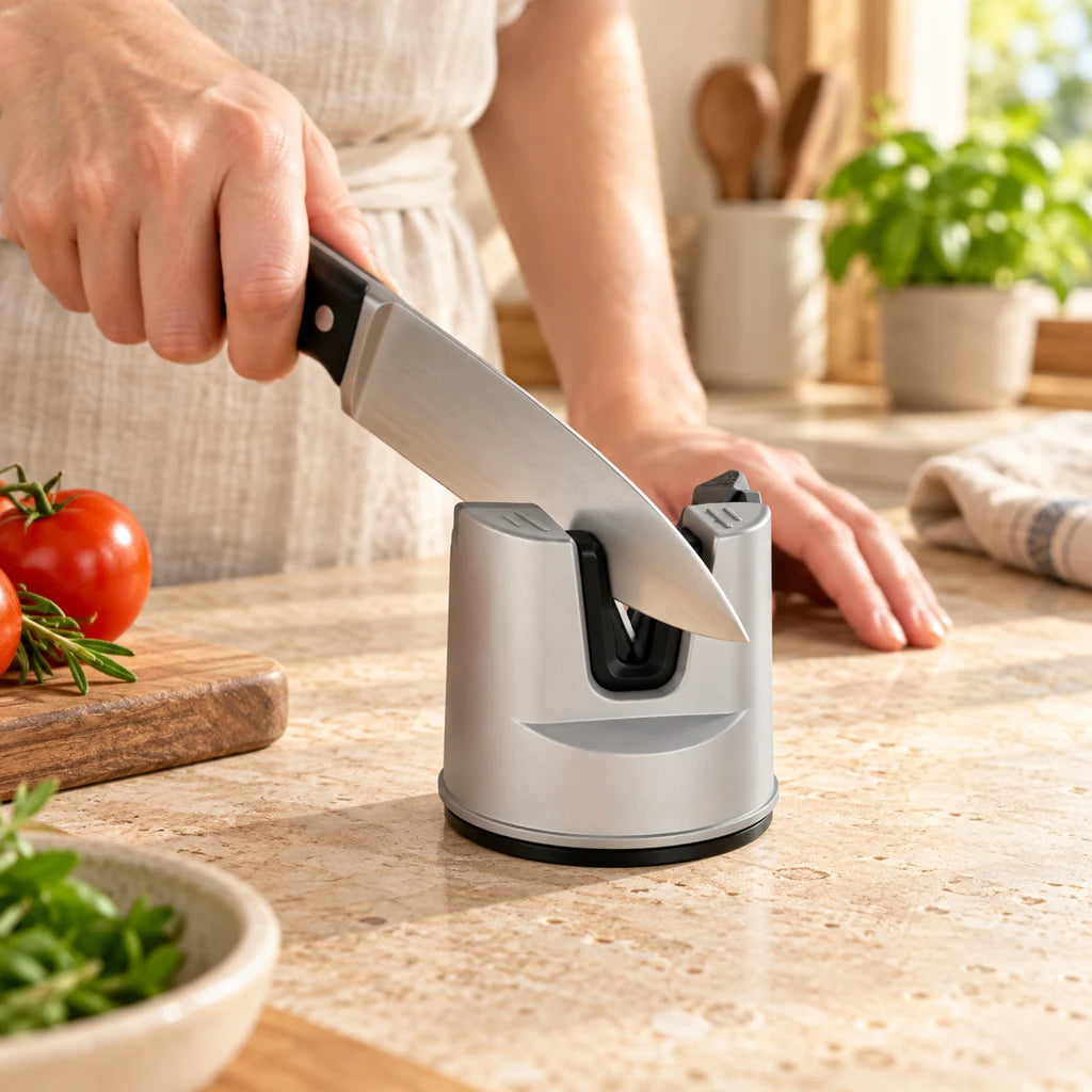 Kitchen knife sharpener with suction cup — view 3