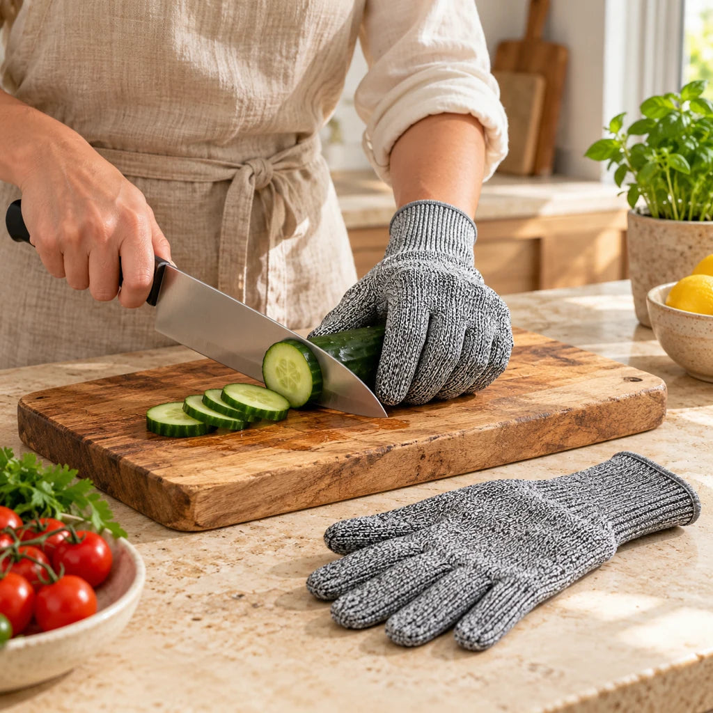 Level 5 HPPE cut-resistant kitchen gloves — view 2