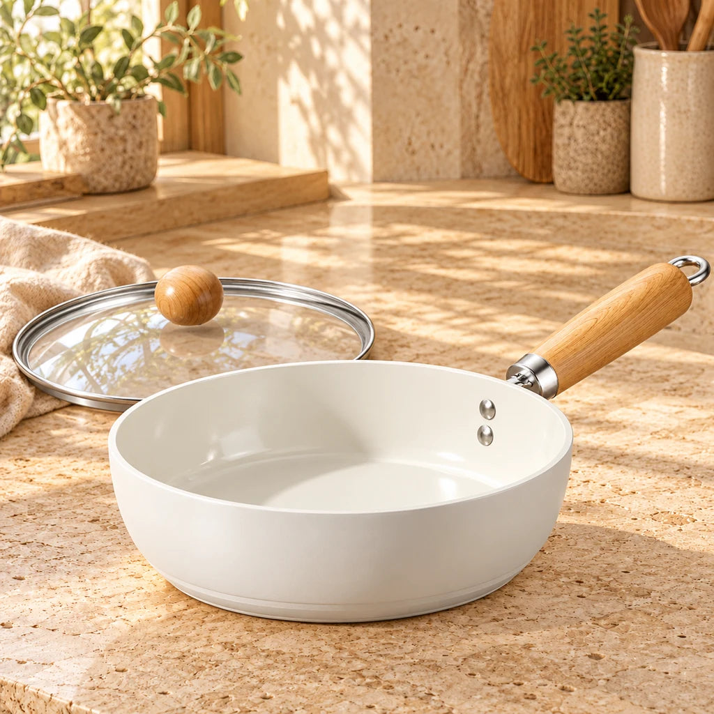 White Ceramic Nonstick Frying Pan