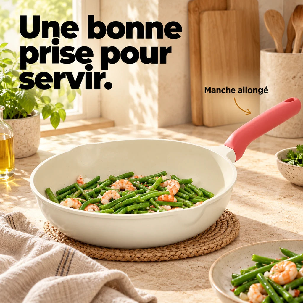 Poêle blanche inox donnor — vue 2
