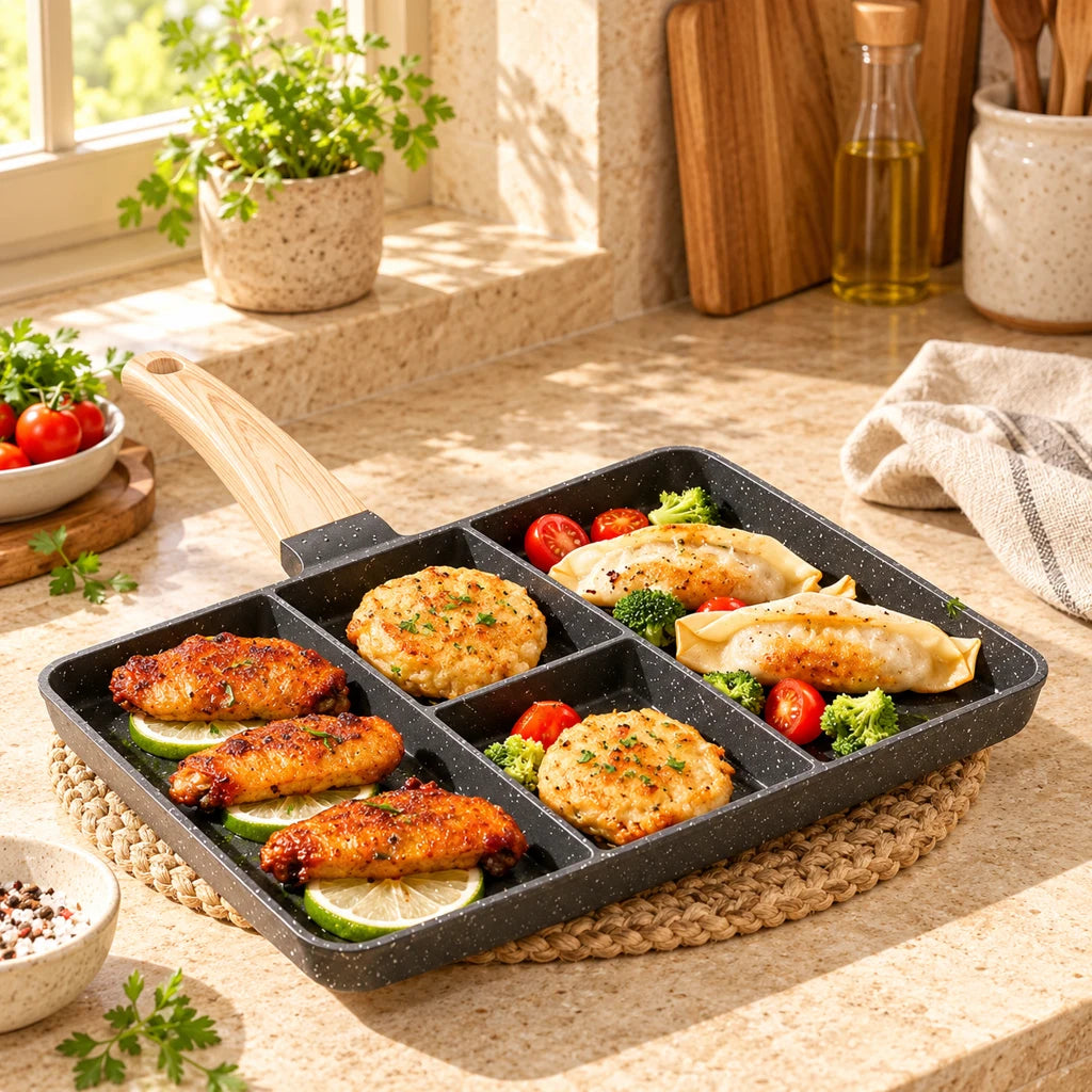 Multi-compartment nonstick frying pan — view 3