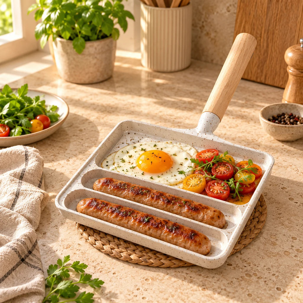 japanese 2-compartment frying pan — view 2